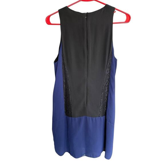 ASTR Dress Women M Colorblock Lace Blue Whimsigoth Romanticgoth Office Siren - Picture 3 of 7